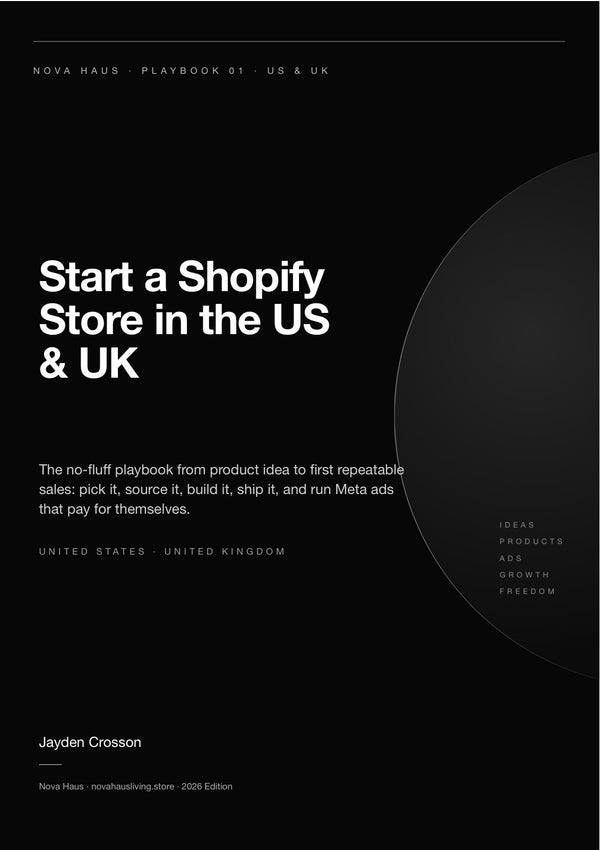 Start a Shopify Store in the US & UK: The Playbook cover