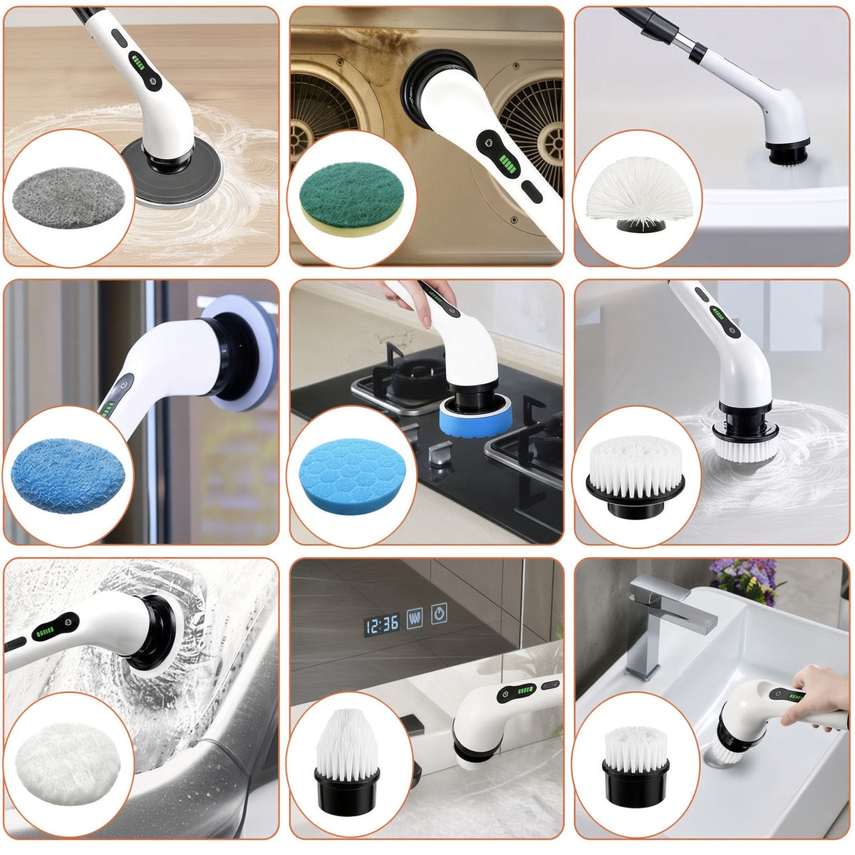 Which head to use for each cleaning job
